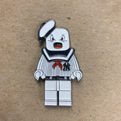 NY MARSHMALLOW PINSTRIPES LAPEL PIN